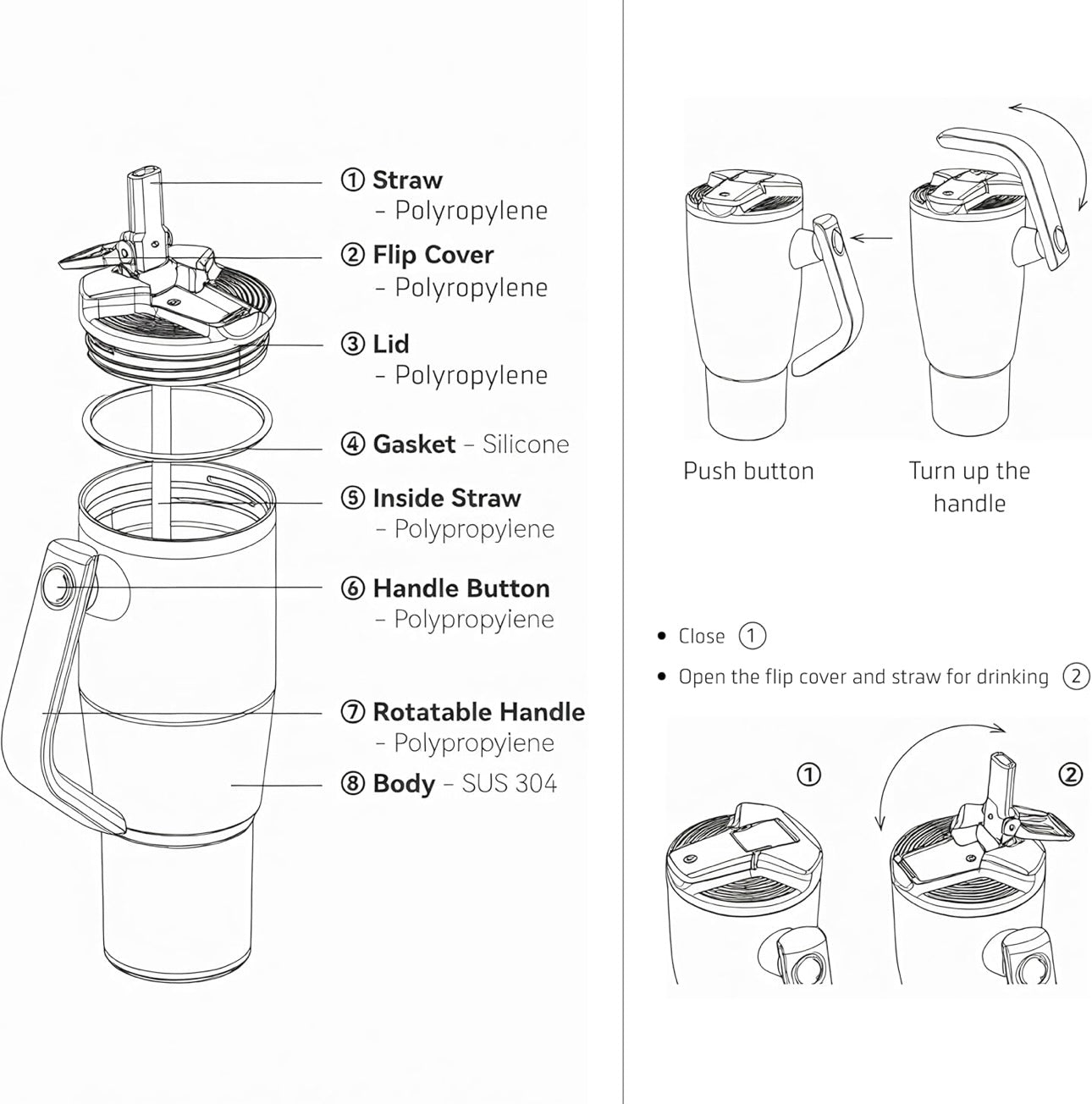 Convenient Ooze STAINLESS STEEL VACUUM TUMBLER